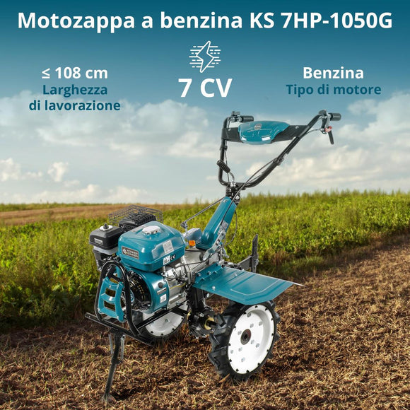 KNNER & SHNEN PETROL ROTARY TILLER 7HP 103/35cm 7HP-1050G-0