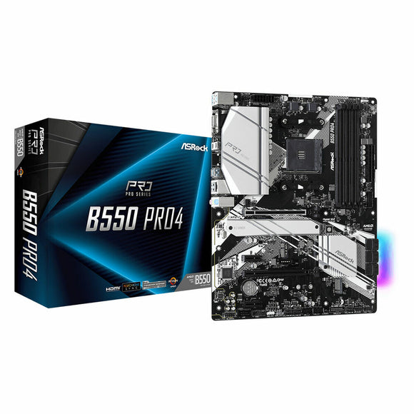 Motherboard ASRock B550 Pro4 AMD B550 AMD AMD AM4-0