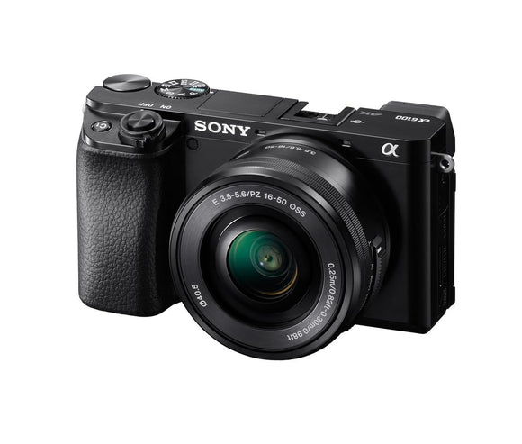 Sony ILCE-6100 Mirrorless Camera + 16-50mm Lens, Black | Sony-0