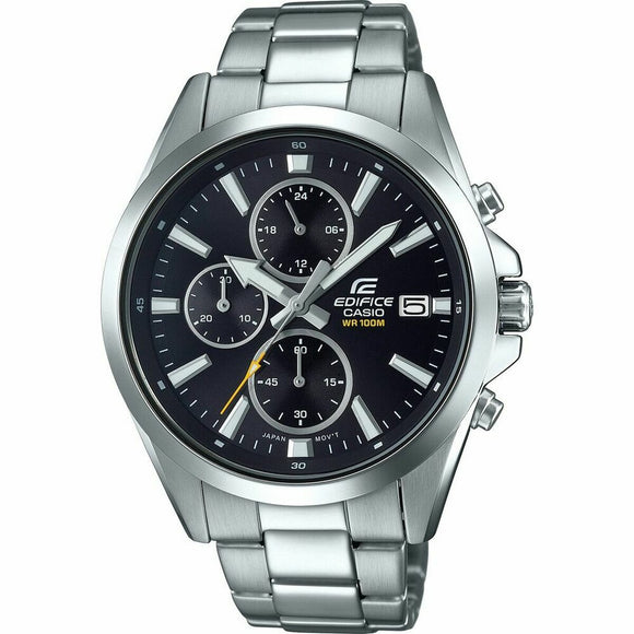 Men's Watch Casio EDIFICE Black Silver-0
