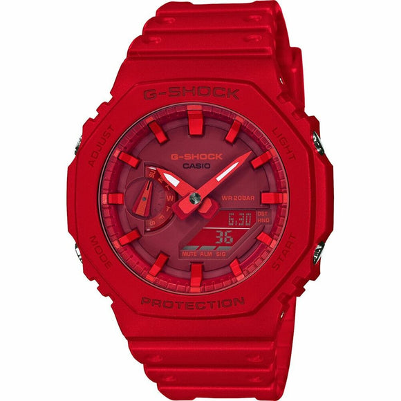 Unisex Watch Casio GA-2100-4AER Red Multifunction-0