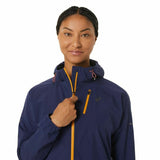 Women's Sports Jacket Asics Fujitrail WaterProof Dark blue-5