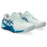 Women's Tennis Shoes Asics Gel-Resolution 9 Clay Mujer White-4