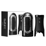 Tenga Masturbator Erotic Black Silicone ABS Rotation Rechargeable Vibration