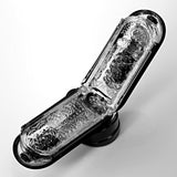 Tenga Masturbator Erotic Black Silicone ABS Rotation Rechargeable Vibration
