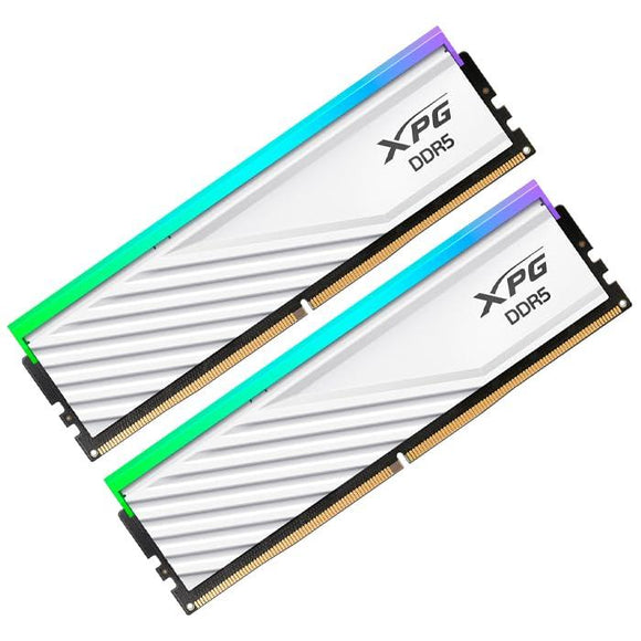 ADATA DDR5 - 64GB - 6000 - CL - 30 (2x 32 GB) dual kit, RAM (white, AX5U6000C3032G-DTLABRWH, Lancer Blade RGB, INTEL XMP, AMD EXPO)-0