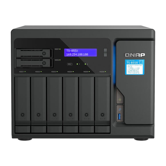 QNAP | 8-Bay desktop NAS | TS-855X-8G | Intel Atom | C5125 8-core | Processor frequency 2.8 GHz | 8 GB-0