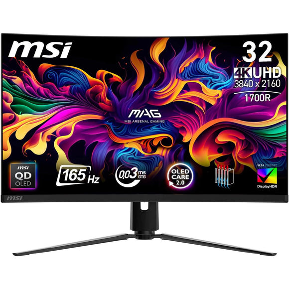 MSI MAG 321CUP QD-OLED Gaming Monitor 32 Inch 4K UHD 165Hz Curved-0