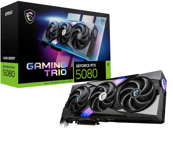 VGA PCIE16 RTX5080 16GB GDDR7/RTX5080 16G GAM TRIO OC MSI-0