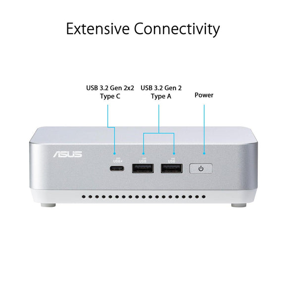 ASUS NUC 14 Pro+ RNUC14RVSU900000I - mini PC - AI Ready - Core Ultra 9 185H 2.3 GHz - 0 GB - no HDD-0