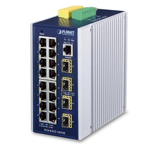 PLANET Industrial L3+ 16-Port 1000T + 4Port 1000X SFP-0