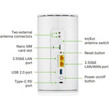 Router ZyXEL FWA515-EU0102F White USB 2.0 Ethernet LAN 2 Wi-Fi-5