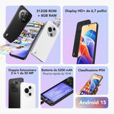 Smartphone TCL 60 SE Octa Core 8 GB RAM 512 GB White 6,7" 6,67"-14