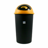 Rubbish Bin Tontarelli Big hoop Yellow Black 50 L (10 Units)-1