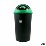 Rubbish Bin Tontarelli Big hoop Black Green 50 L 39 x 39 x 72 cm (10 Units)-0