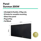 Self-installable Solar Kit Flex Full Black 400W x2 ultralight and flexible solar panels. Recommended use for balcony.-12