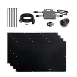 Self-installable Solar Kit Flex Full Black 800W x4 ultralight and flexible solar panels. Recommended use for balcony.-11