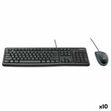 Keyboard and Mouse Logitech MK120 Black Spanish Qwerty (10 Units)-0