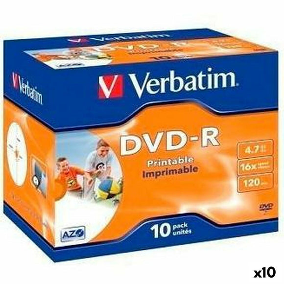 DVD-R Verbatim 4,7 GB 16x 10 Pieces (10 Units)-0