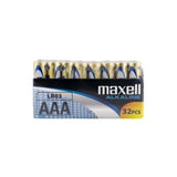 LR03 Alkaline Batteries Maxell AAA (32 Pieces) (16 Units)-1