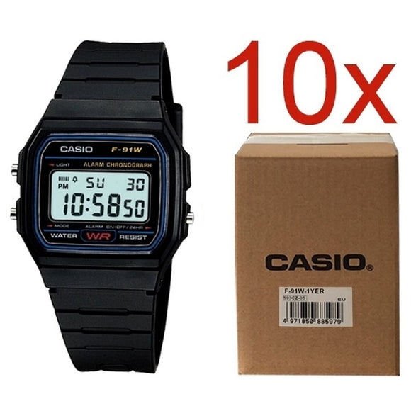 Unisex Watch Casio CASIO VINTAGE F-91W-1YER **PACK 10 PCS** (Ø 34 mm) (Ø 35 mm)-0