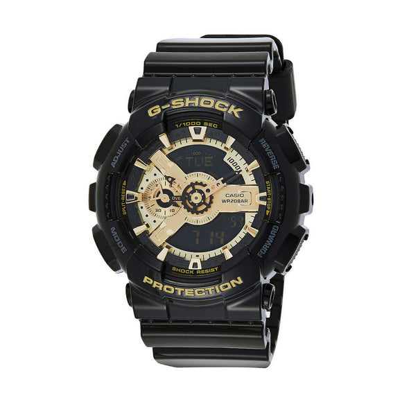 Men's Watch Casio G-Shock GA-110GB-1AER Black Gold Grey (Ø 55 mm)-0