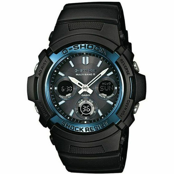 Men's Watch Casio AWG-M100A-1AER Blue Black (Ø 52 mm)-0