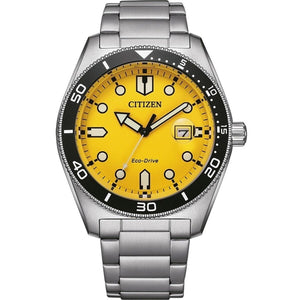 Men's Watch Citizen OF COLLECTION - MARINE 1760 ECO DRIVE - YELLOW Yellow Silver (Ø 43 mm)-0