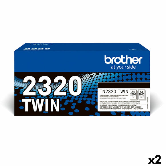 Original Toner Brother L2300D/L2340DW/L2360DN/L2365DW/L2500/L2700 Black (2 Units)-0