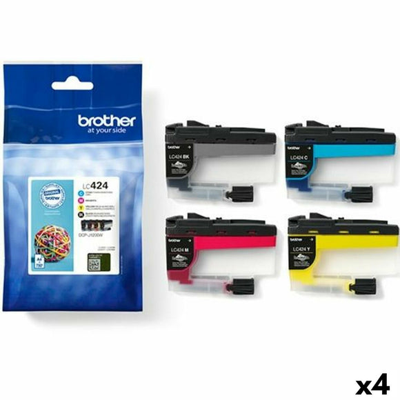 Original Ink Cartridge Brother LC424 Yellow (4 Units)-0