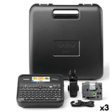 Electric Label Maker Brother PT-D610BVP Black (3 Units)-0