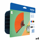 Original Ink Cartridge Brother LC129XL/LC125XL Yellow (4 Units)-0