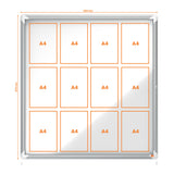 Bulletin board Esselte White Aluminium Crystal 100 x 97,2 x 4,5 cm-3