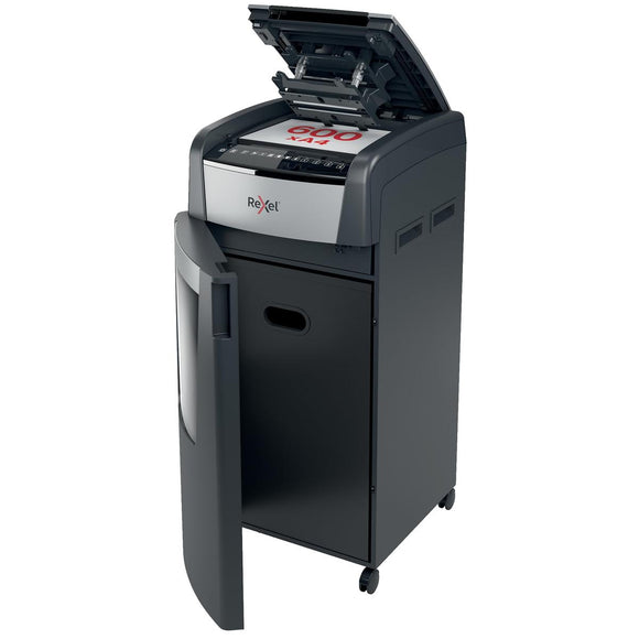 Rexel Optimum 600X Shredder Cross Cut 600 Sheets Auto Feed-0
