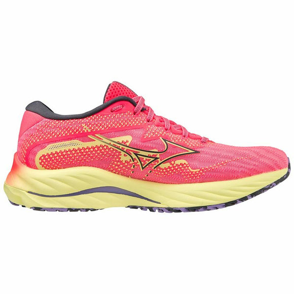 Running Shoes for Adults Mizuno Wave Rider 27 Pink-0