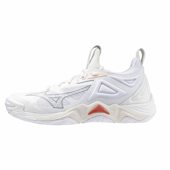 Sports Trainers for Women Mizuno Wave Momentum 3 White Volleyball-0