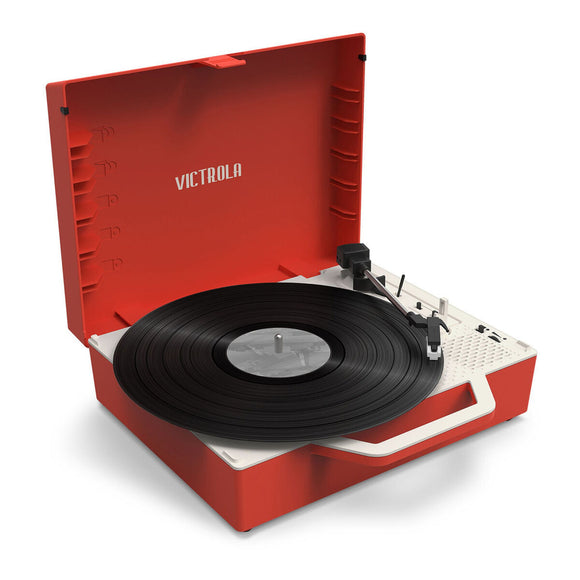 Record Player Victrola Re-Spin Red-0