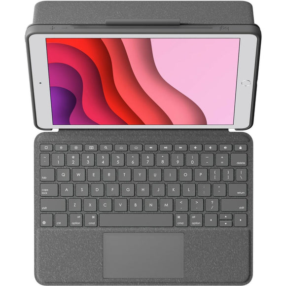 Bluetooth Keyboard with Support for Tablet Logitech 920-009624 Qwertz German Grey Graphite-0