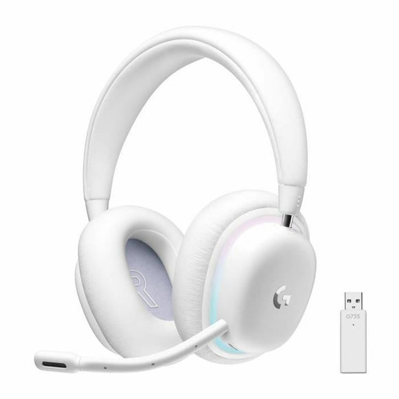 Headphones with Microphone Logitech G735 White Blue/White-0