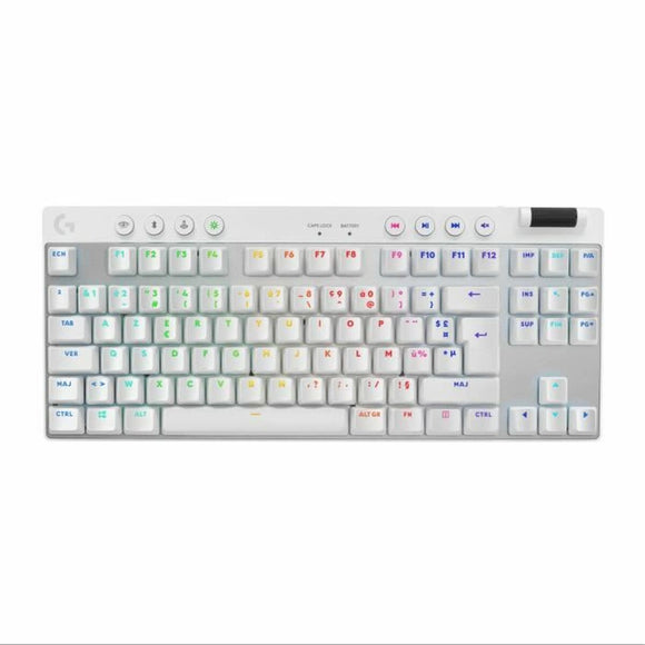 Keyboard and Mouse Logitech 920-012145 White French AZERTY-0
