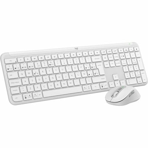 Keyboard and Mouse Logitech 920-012596 White Spanish QWERTY-0