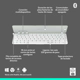 Keyboard Logitech White QWERTY-4