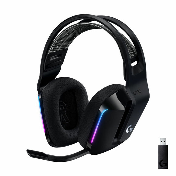 Gaming Headset with Microphone Logitech G733 Lightspeed Headset-0