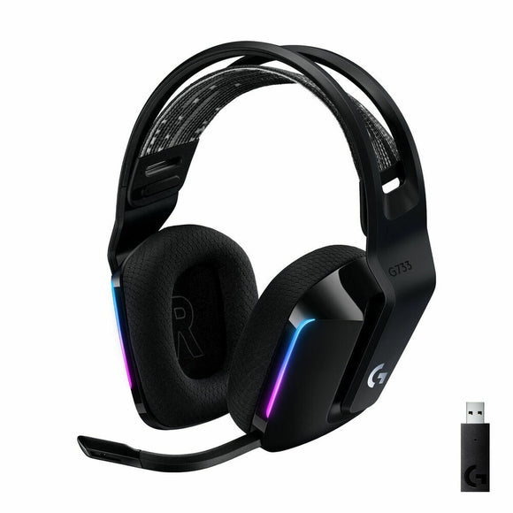 Gaming Headset with Microphone Logitech G733 Wireless Headset-0