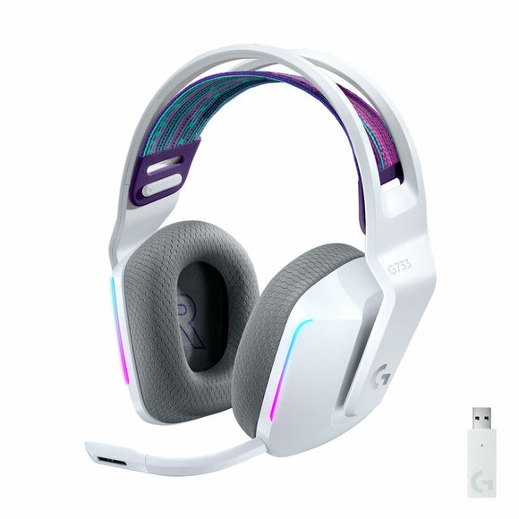 Wireless Headphones Logitech G733 Lightspeed Headset White-0