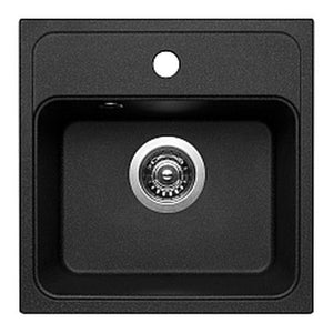 Sink with One Basin Pyramis Camea 35 x 26,5 cm Black 1 Piece-0