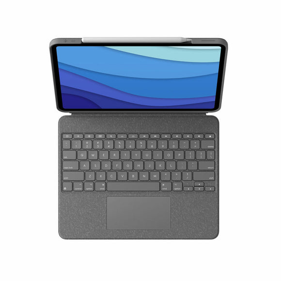 Keyboard Logitech iPad Pro 2020 12.9 Grey Spanish Qwerty-0