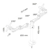 Screen Table Support Neomounts FPMA-D935DG 10" 27"-1