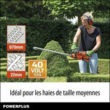 Hedge trimmer Powerplus 67 cm 40 V-3