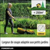 Lawn mower Powerplus POWEG62203 30 L 1000 W 230 V 32 cm 20-70 mm-3